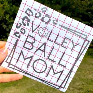 Cheetah volleyball mom decal